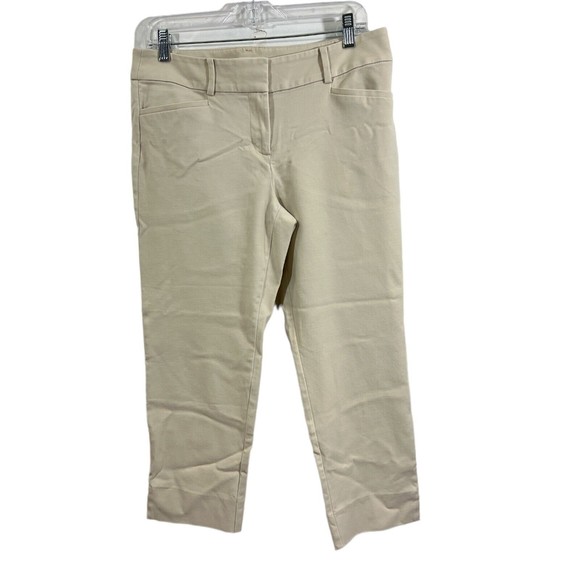 Loft Marisa The Riviera Career Pants cropped dress pants Cream Size 8P - Picture 1 of 12